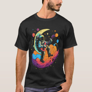 T-shirt Guitariste Astronaute Psychedelique Rocker Lunaire