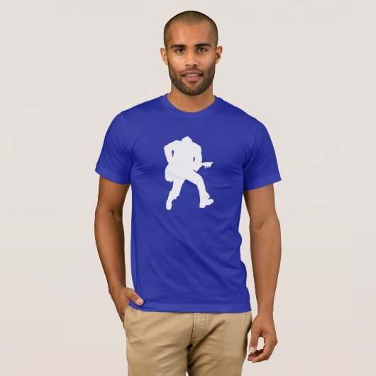 T-shirt Guitariste bleu (Devant entier)