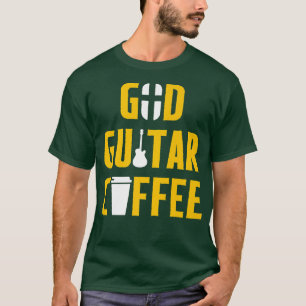 T-shirt Guitariste chrétien Dieu Café Église Culte Guitare