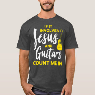 T-shirt Guitariste chrétien Jésus Eglise Culte Guitare Pl