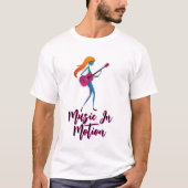 T-shirt Guitariste coloré en mouvement (Devant)