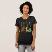 T-shirt Guitariste Colorful Instruments de musique Guitare (Devant entier)