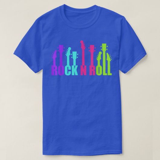 T-shirt Guitariste Dire Rock et Roll Guitare Musik Acoust (Design devant)
