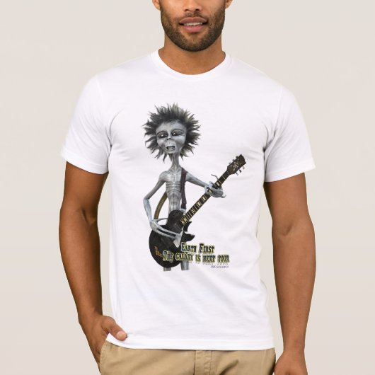 T-shirt Guitariste gris (Devant)