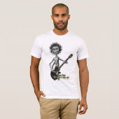 T-shirt Guitariste gris (Devant entier)