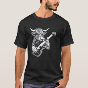 T-shirt Guitariste Guitare - Éleveur de bovins Red Angus C