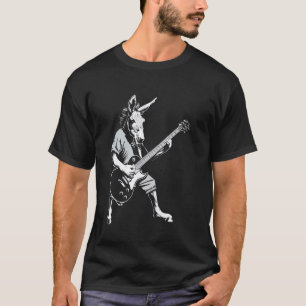 T-shirt Guitariste Guitare - Joueur de Guitare Âne Papa Ma