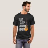 T-shirt Guitariste Lecteur Guitare Manger Sleep Tapping Ré (Devant entier)