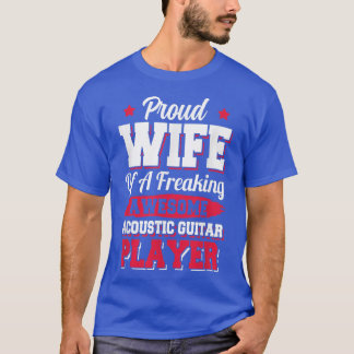 T-shirt Guitariste musicien Acoustique Guitare Joueuse Fem