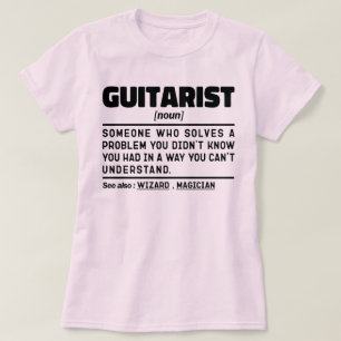 T-shirt Guitariste Noun Définition Guitare Lover Musicien