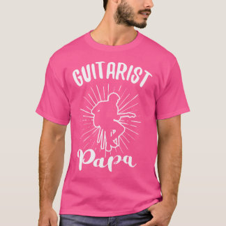 T-shirt Guitariste Papa Acoustique Guitare Musicien