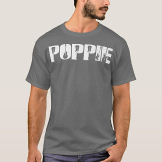 T-shirt Guitariste Poppie Funny Musique Guitare Pères Amou