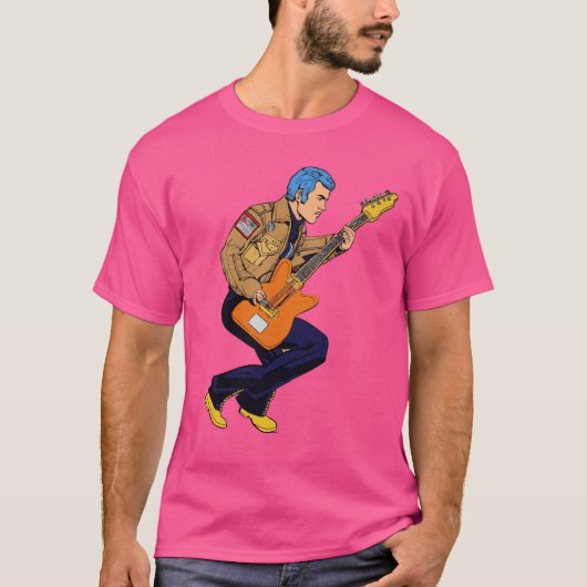T-shirt guitariste Retro Rock (Devant)
