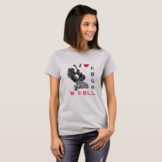 T-Shirt Guitariste Rock - I Love Rock N Roll (Devant entier)