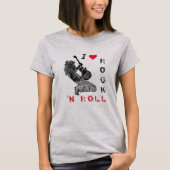 T-Shirt Guitariste Rock - I Love Rock N Roll (Devant)