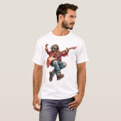 T-shirt Guitariste Rockstar Électrique (Devant entier)