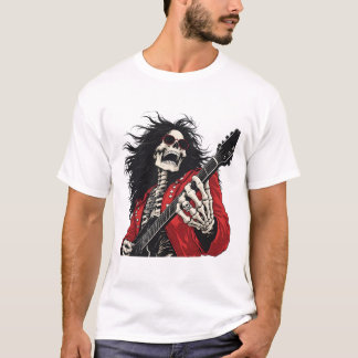 T-shirt Guitariste squelette