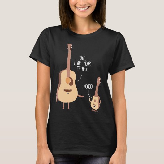 T-shirt Guitariste - Uke Je Suis Ton Père T Shirt Ukulele  (Devant)