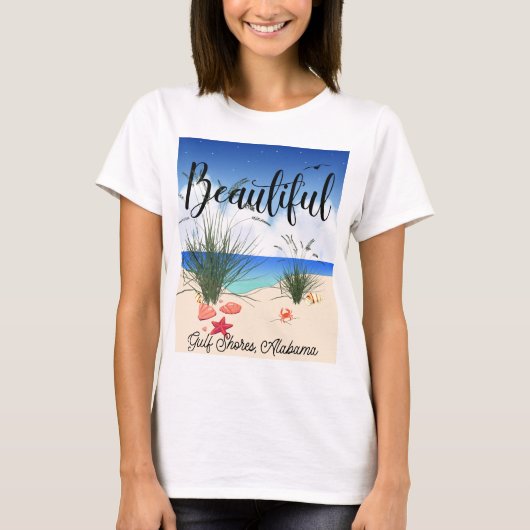 T-shirt Gulf Shores Alabama (Belle) (Devant)