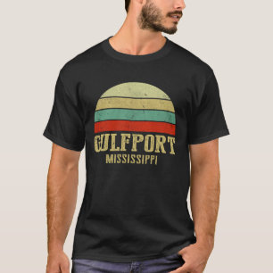 T-shirt GULFPORT MISSISSIPPI Vintage Retro Sunset