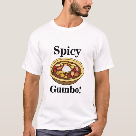 T-shirt Gumbo Nourriture Gumbo Épicé (Devant)