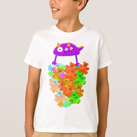 T-shirt Gummy Bear Harvest Monster (Devant)
