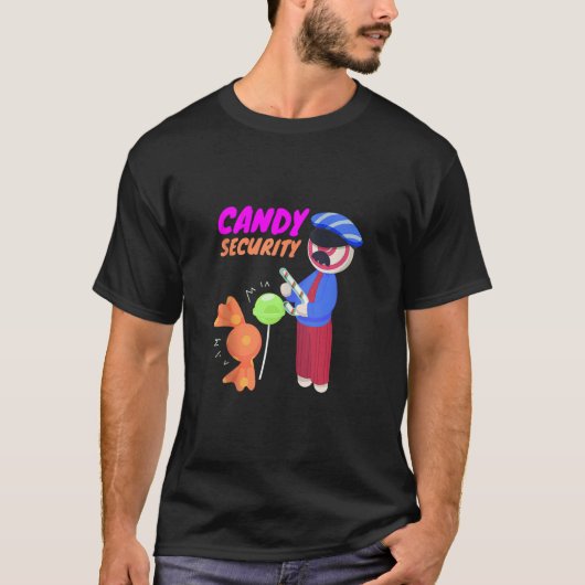 T-shirt Gummy Candy I Candy Security I Candy Cane Candy Sw (Devant)