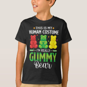 T-shirt Gummy Porte Mon Costume Humain Funny Candy Hallowe