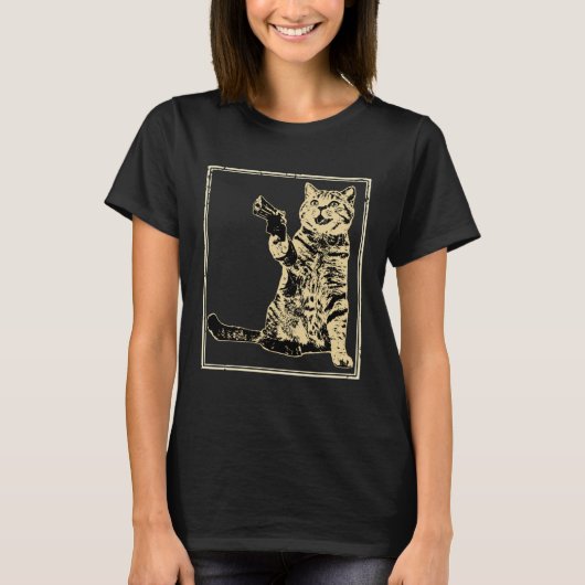 T-shirt Gun Kitty  Chat  1 (Devant)