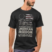 T-shirt Gun USA Drapeau American Freedom Funny Government  (Devant)