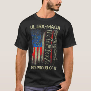 T-shirt Gun USA Drapeau Patriots Ultra MAGA Et Fier De Ça