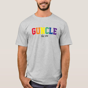 T-shirt "Guncle - date est" cadeau de nouveauté