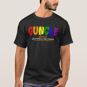 T-shirt Guncle Rainbow Pride Soutien Lgbtq Pour Hommes Fem
