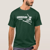 T-shirt Gunnison Colorado Skier (Devant)