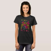 T-shirt Guns N' Skeleton Halloween Roses   (Devant entier)
