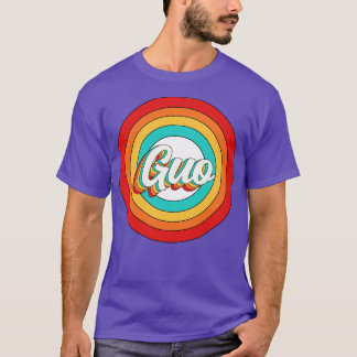 T-shirt Guo Nom Chemise Vintage Cercle Guo