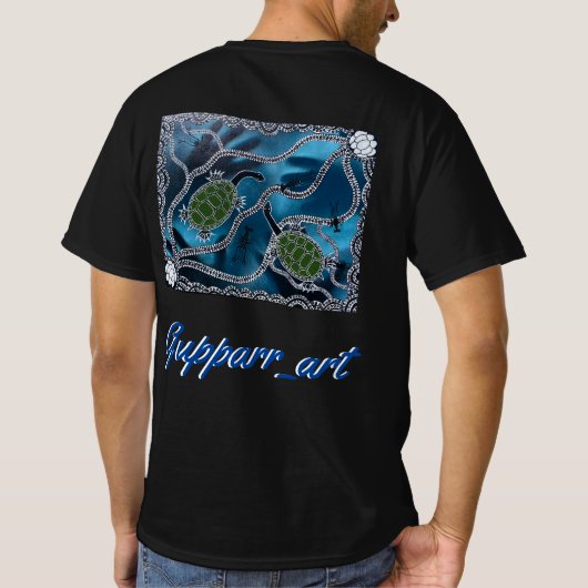 T-shirt gupparr_art chemise à col de serpent noir (Dos)