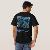 T-shirt gupparr_art chemise à col de serpent noir (Dos entier)