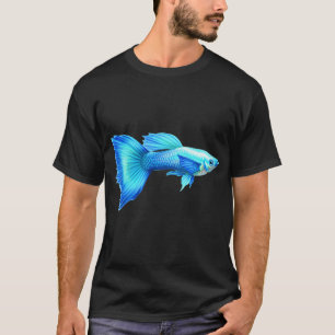 T-shirt guppy bleu néon