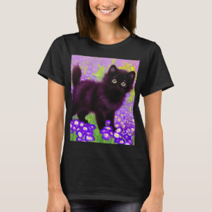 T-shirt Gustav Klimt Black Kitten