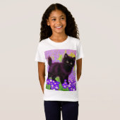 T-Shirt Gustav Klimt Black Kitten (Devant entier)