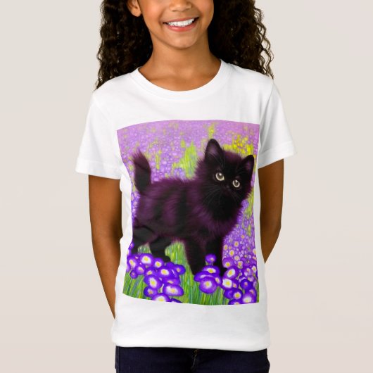 T-Shirt Gustav Klimt Black Kitten (Devant)