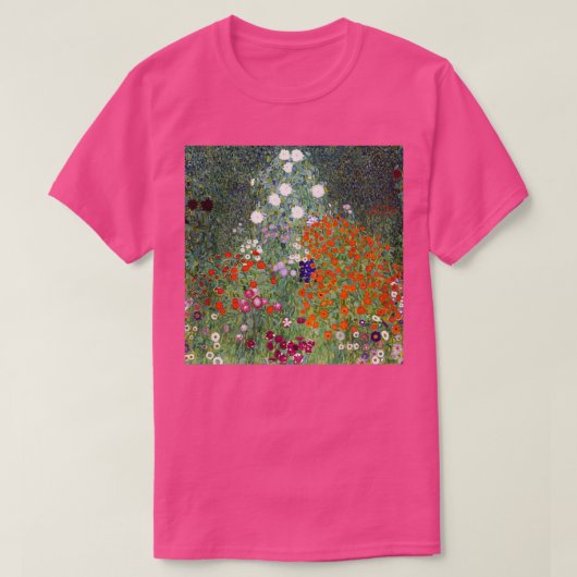 T-shirt Gustav Klimt Flower Garden 2 (Design devant)