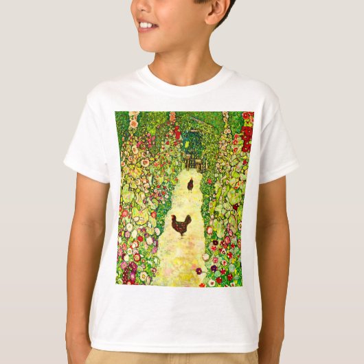 T-shirt Gustav Klimt Garden with Chickens (Devant)