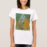 T-shirt Gustav Klimt - Jardin des fleurs<br><div class="desc">Jardin aux fleurs - Gustav Klimt en 1905-1907</div>