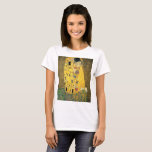 T-shirt GUSTAV KLIMT - Le baiser 1907<br><div class="desc">GUSTAV KLIMT - Le baiser 1907
Pétrole et feuille d'or sur la toile</div>