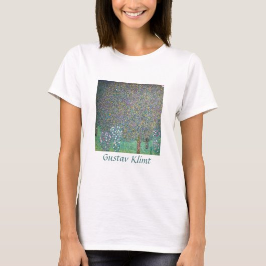 T-shirt Gustav Klimt - Rosiers sous les arbres (Devant)