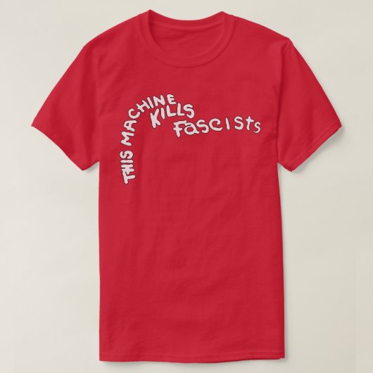 T-shirt Guthrie Cette Machine Tue La Guitare Des Fascistes (Design devant)