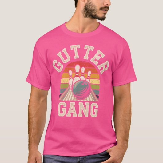 T-shirt Gutter Gang Bowling Funny Bowler (Devant)
