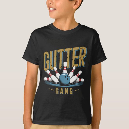 T-shirt Gutter Gang Bowling Funny Bowler 1 (Devant)